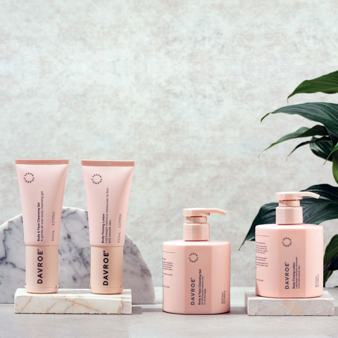 Reveal smoother, radiant skin that is firmer to the touch with our beautiful DAVROE body wellness products.